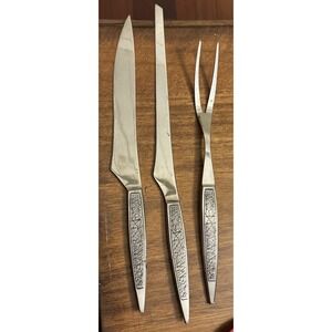 Arthur Salm Stainless Japan ASF3 DYNASTY 3-pc Carving‎ Set Fork & Knives
